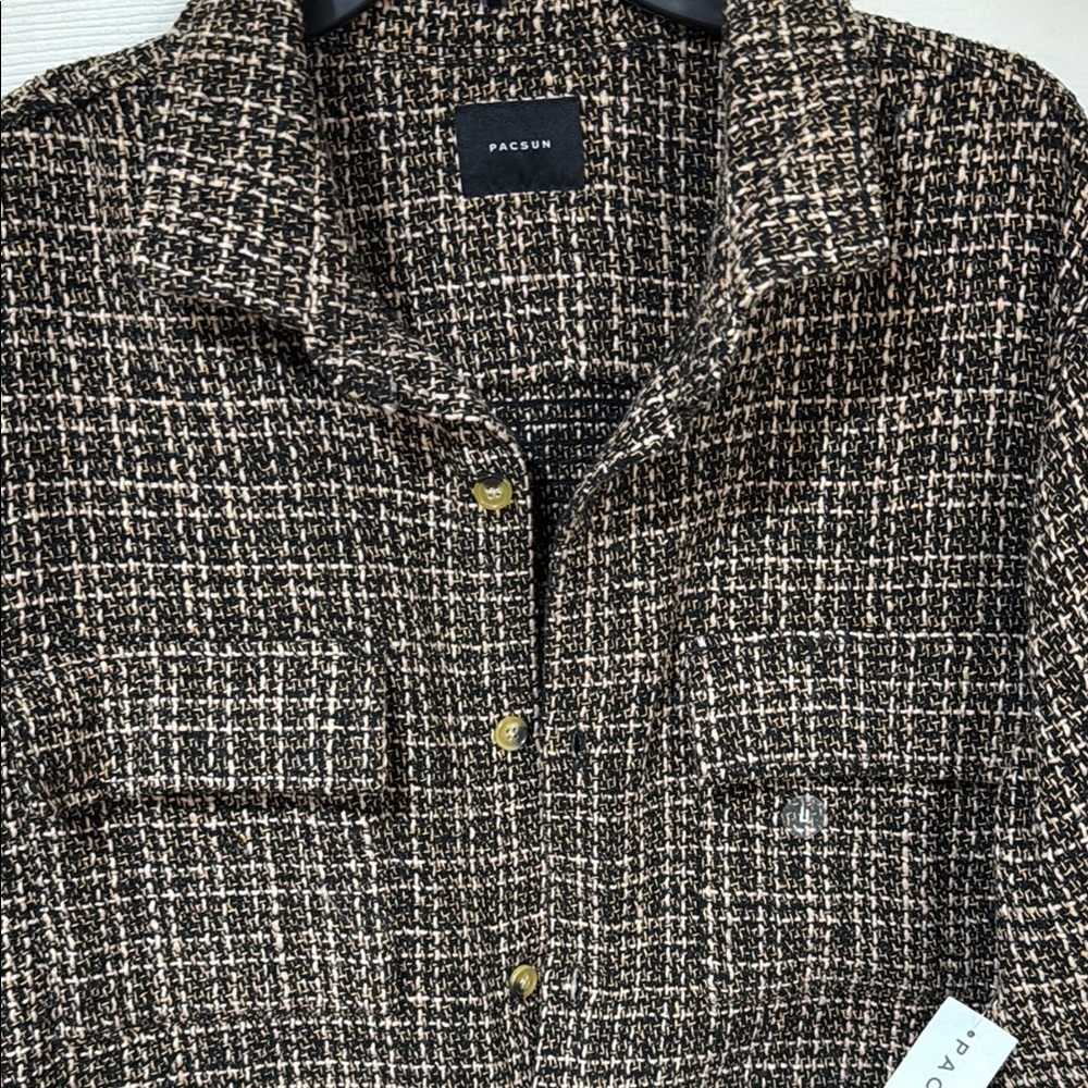 PacSun Black and beige Blazer Classic Tweed Style